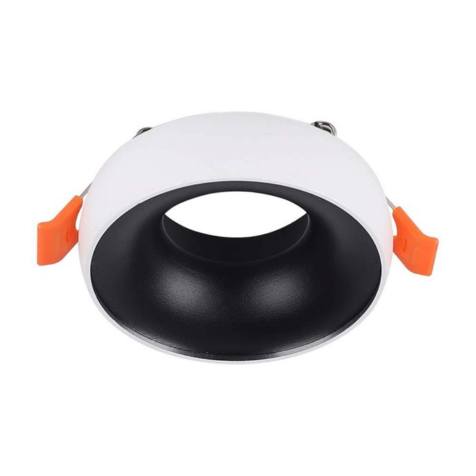 GU10 Fitting Round White Frame + Black Reflector GU10 Fitting Round White Frame + Black Reflector