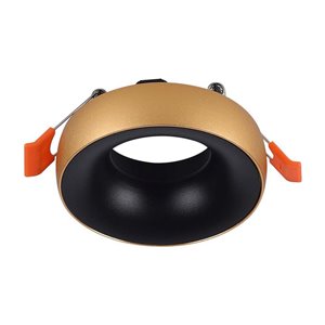 GU10 Fitting Round Gold Frame + Black Reflector