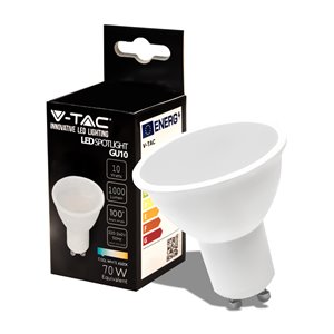 10W GU10 LED Plastic Spotlight Milky Cover with Samsung Chip 6500K