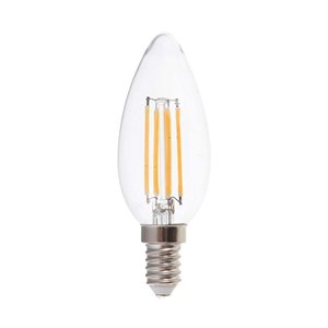 6W Candle Filament Bulb Clear Cover 3000K E14