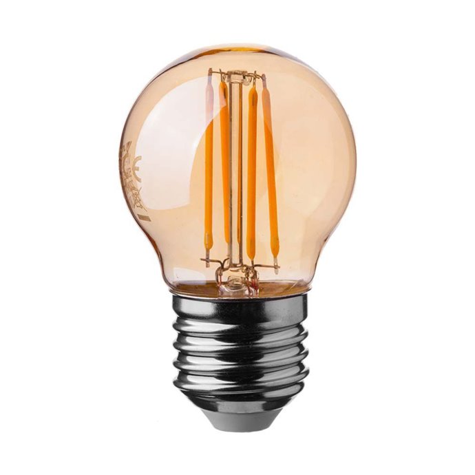 4W G45 Filament Bulb Amber Cover 2200K E27 4W G45 Filament Bulb Amber Cover 2200K E27