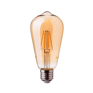 4W LED ST64 Filament Amber Cover Bulb 2200K E27