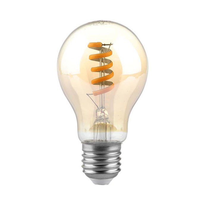 4W LED Spiral Filament Bulb Amber 1800K 4W LED Spiral Filament Bulb Amber 1800K