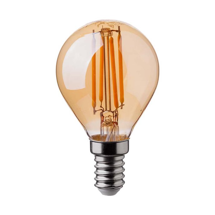 4W P45 Filament Bulb Amber Cover 2200K E14 4W P45 Filament Bulb Amber Cover 2200K E14