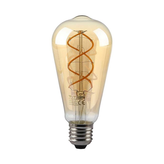 5W ST64 Filament Bulb 1800K Amber Glass 5W ST64 Filament Bulb 1800K Amber Glass