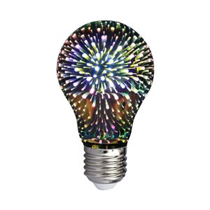 3W A60 LED 3D Filament Bulb 3000K E27
