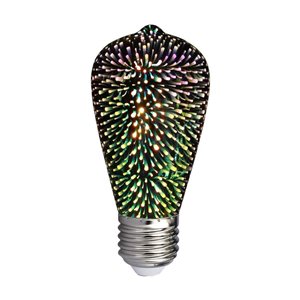 3W ST64 LED 3D Filament Bulb 3000K E27