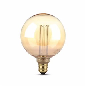6W LED G125 Amber Cover Filament Bulb 2200K E27