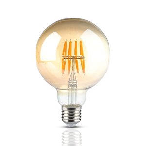 8W G95 LED Filament Bulb Amber Glass 2200K E27