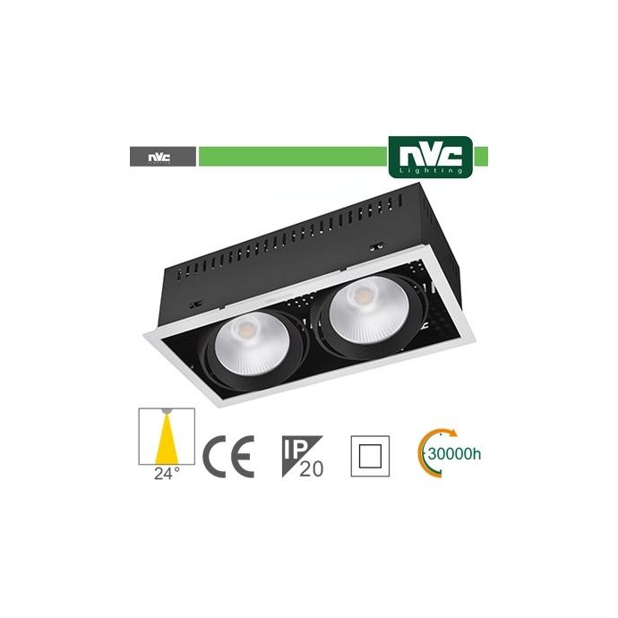 Incasso Multi lampada - 48w(2x24w) 3000k 3500lm24° CRI90 Incasso Multi lampada - 48w(2x24w) 3000k 3500lm24° CRI90