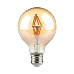 4W G80 LED Filament Bulb Amber Glass 2200K E27