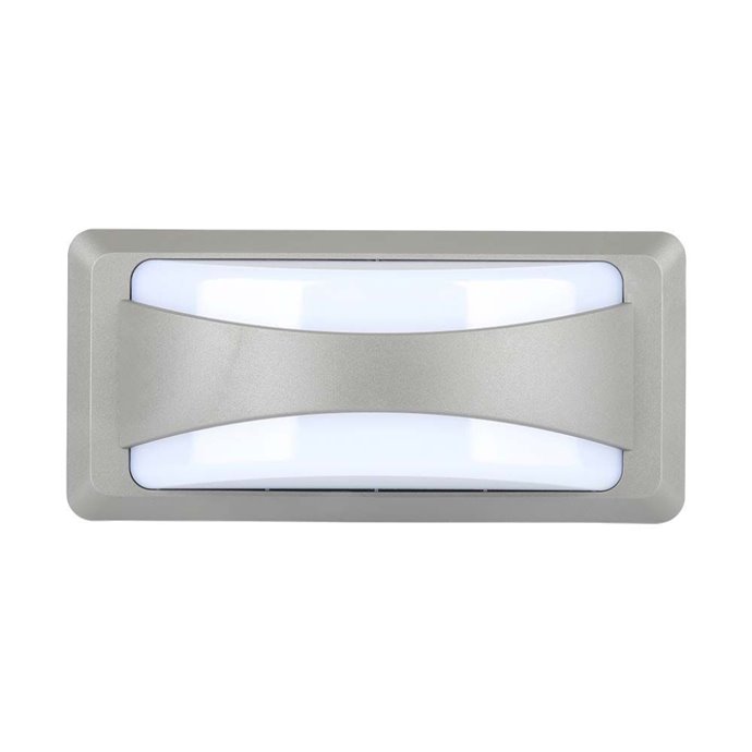 12W LED Bulkhead with Softlight 6400K Grey Body