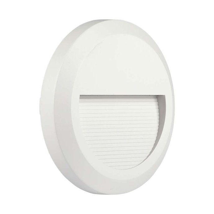 2W LED Step Light 3000K White Body Round 2W LED Step Light 3000K White Body Round