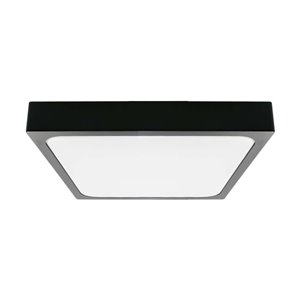 30W LED Dome Light 6500K Square,Black Frame IP44