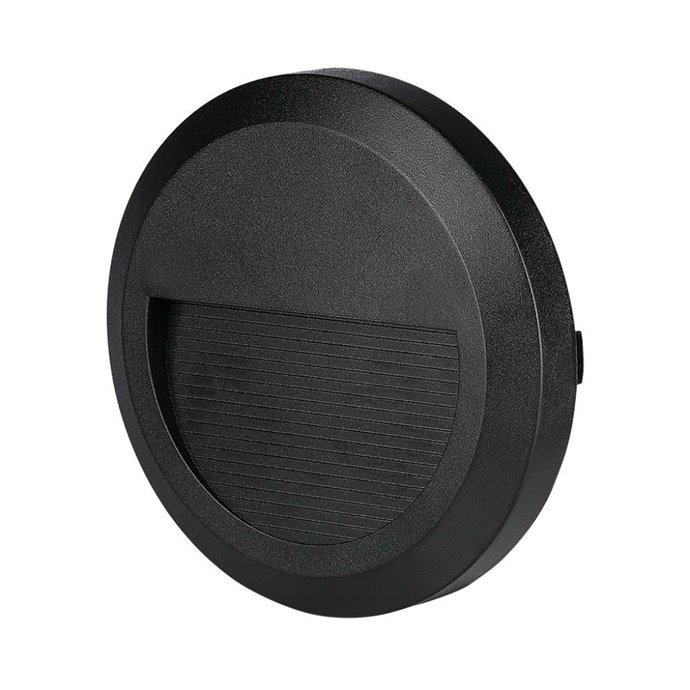 2W LED Step Light Black Body Round 3000K 2W LED Step Light Black Body Round 3000K