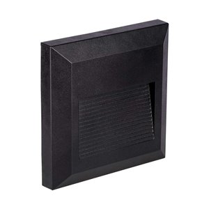 2W LED Step Light Black Body Square 4000K