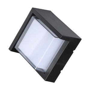 7W LED Wall Light Sami Frame Black Square 3000K