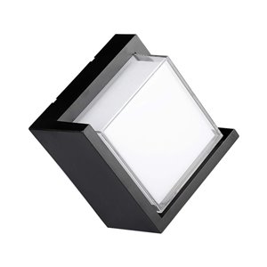 12W LED Wall Light Sami Frame Black Square 4000K