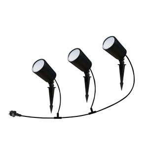 LED Spike 3*7W RGB Black Body IP65