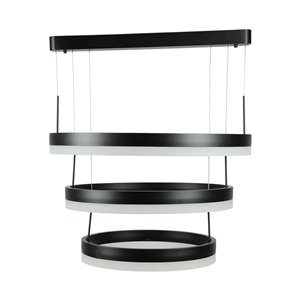86W Soft Light Chandelier Dimmable Black 3000K