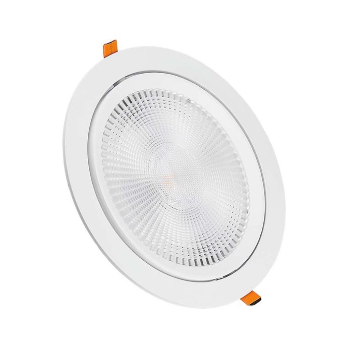 Faretto LED Chip Samsung Da Incasso Rotondo 30W Inclinabile Colore Bianco 4000K Faretto LED Chip Samsung Da Incasso Rotondo 30W Inclinabile Colore Bianco 4000K