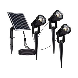 3*1.2W LED Solar Spike Black Body 3000K IP65