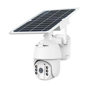 WiFi Hd Smart Solar Energy Ptz Camera with Sensor White Body