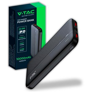10000mAh Fast Charger Power Bank Black