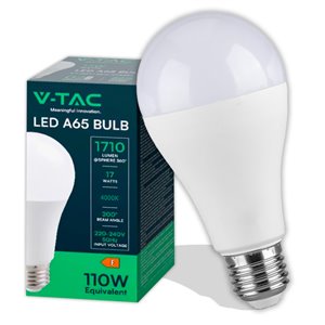 Lampadina LED E27 17W 100LM/W A65 4000K