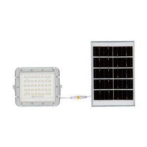 10W LED Solar Floodlight 6400K Replaceable Battery 3m Wire White Body