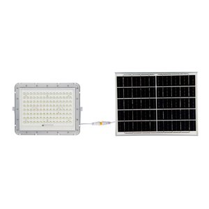 20W LED Solar Floodlight 6400K Replaceable Battery 3m Wire White Body