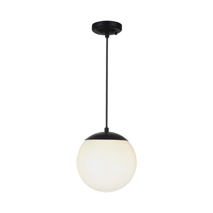 Ceiling Hanging Lamp 1*E27 Matt Black Opal Plastic C Ball