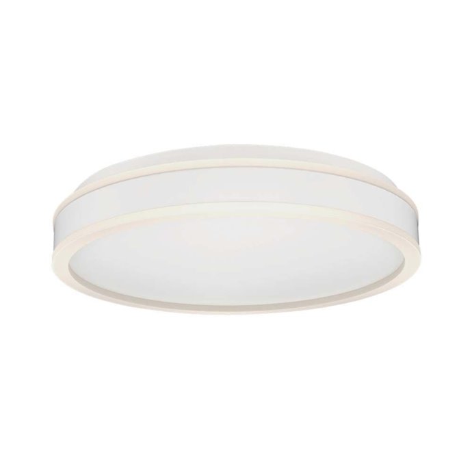 24W LED Designer Light Round White Finish 4000K Dimmable