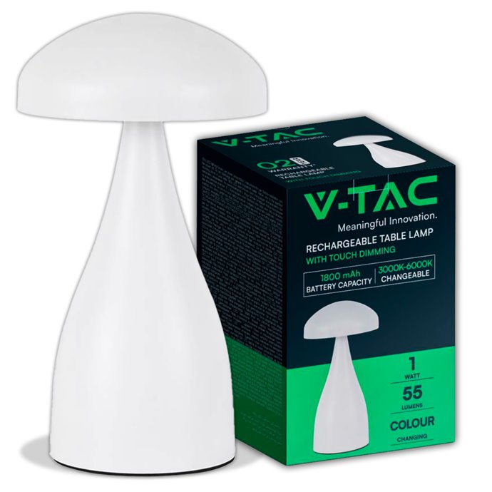 LED Table Lamp 800mAH Battery 120*220 3IN1 White Body LED Table Lamp 800mAH Battery 120*220 3IN1 White Body