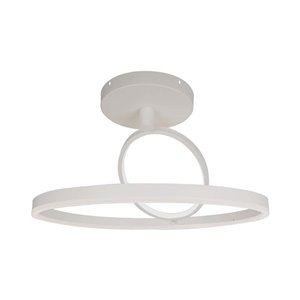 37W LED Designer Ceiling Light White 500*200MM Double Round 3000K