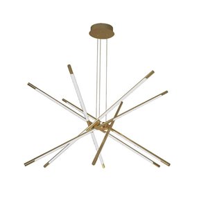 42W LED Designer Hanging Light 85*31*120CM Gold Body 3000K