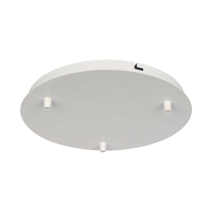 Steel Canopy D300*H25mm With 3 Holes On Surface - Matt White Steel Canopy D300*H25mm With 3 Holes On Surface - Matt White