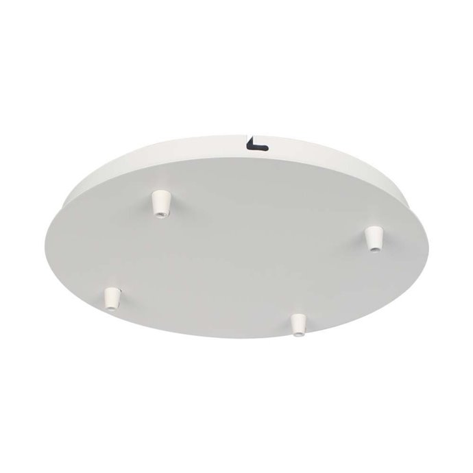 Steel Canopy D300*H25mm With 5 Holes On Surface - Matt White Steel Canopy D300*H25mm With 5 Holes On Surface - Matt White