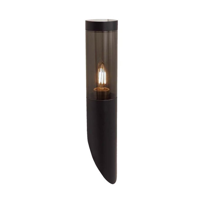 Bollard Garden Light Fitting E27 (76mmx365x236mm) Smoke Plastic/SS Black Body IP44 Bollard Garden Light Fitting E27 (76mmx365x236mm) Smoke Plastic/SS Black Body IP44