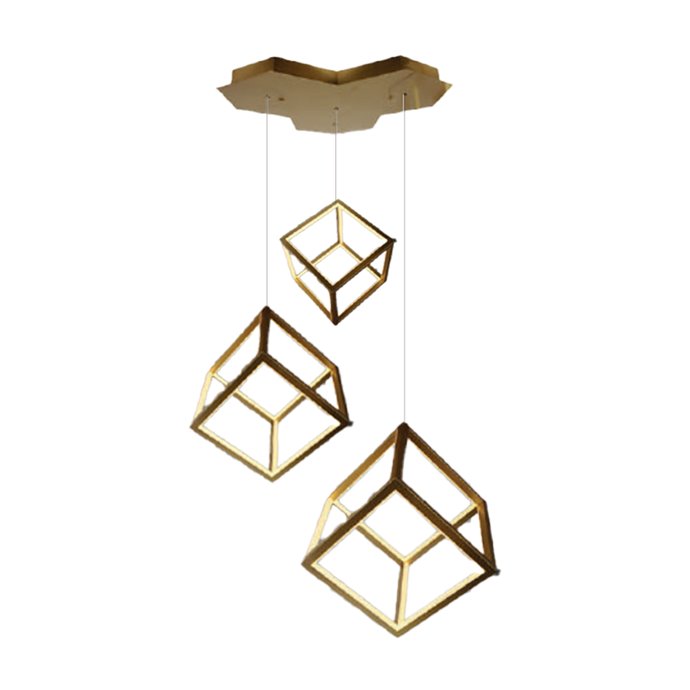 46W LED Designer Hanging Light ( L56*W48.5*156CM) 3000K Gold Body 46W LED Designer Hanging Light ( L56*W48.5*156CM) 3000K Gold Body