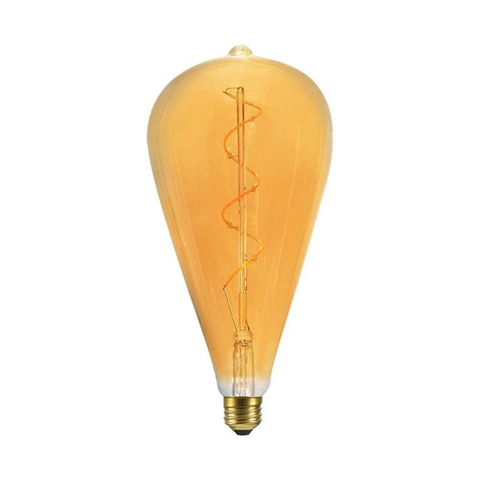 LED Bulb - 4W Filament Spiral ST120 2700K Amber Glass