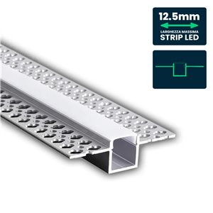Led Strip Mounting Kit With Diffuser Aluminum 2000*55*15mm Silver Body