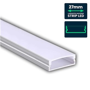 Led Strip Mounting Kit With Diffuser Aluminum 2000*30*10mm Silver Body