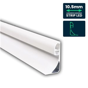 Led Strip Mounting Kit With Diffuser Aluminum 2000*60*36mm Silver Body
