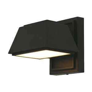 15W LED Outdoor Wall Light (L16*W16.5*H16.4mm) 3000K Black Body IP65