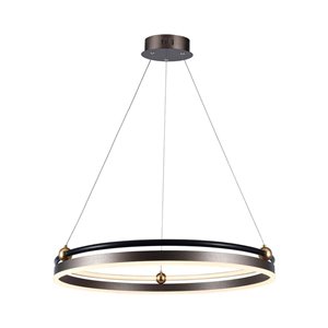 30W LED Designer Hanging Lamp Single Ring 3000K Coffee Body