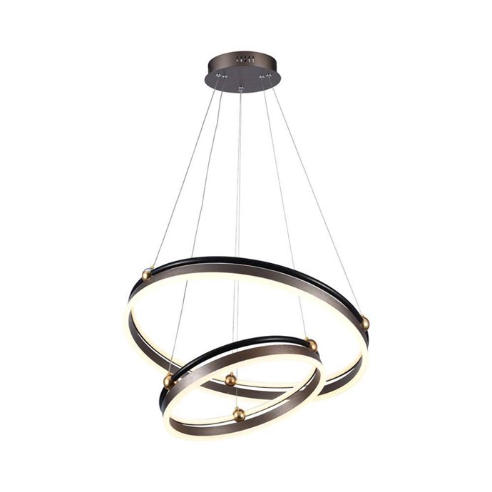 50W LED Designer Hanging Lamp Double Ring 3000K Coffee Body 50W LED Designer Hanging Lamp Double Ring 3000K Coffee Body