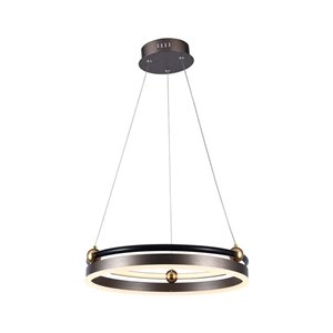 20W LED Designer Hanging Lamp Single Ring 3000K Coffee Body