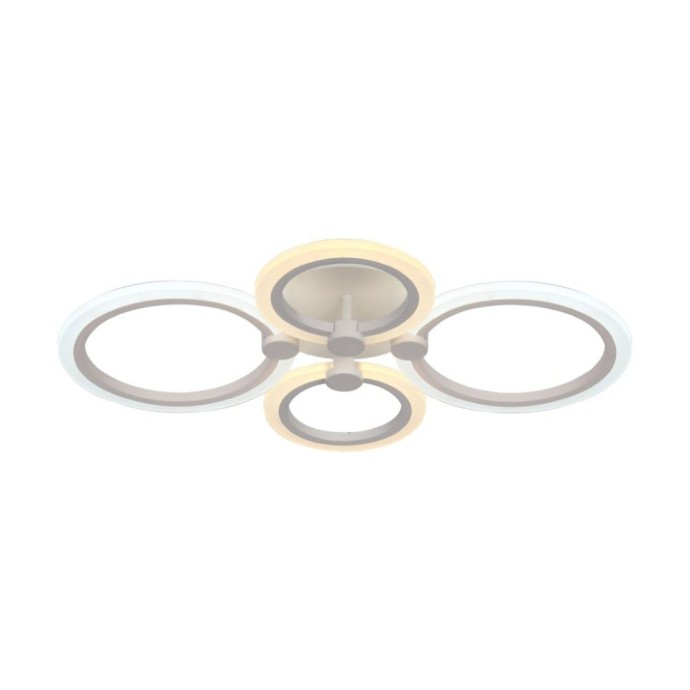 LED Ceiling Chandelier with Remote Control 45W with Modern Design and 360√Ç¬∞ Light Beam, White Color 600x400x100mm Dimmable CCT