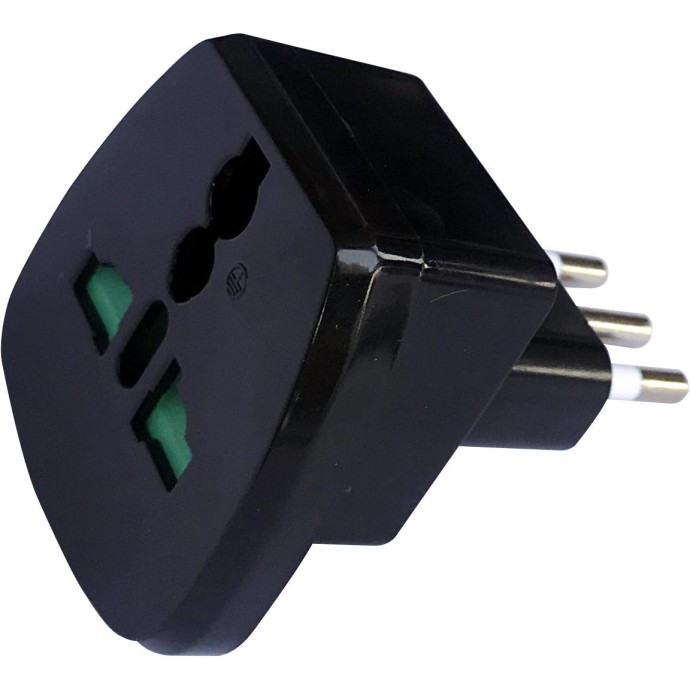 Adattatore universale spina 10A nero Adattatore universale spina 10A nero